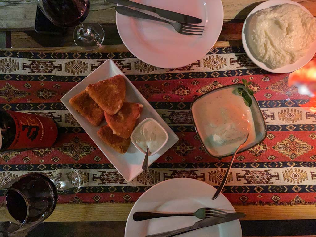 Abkhazian food, elarji, ajika sulguni, ghebzhalia, Amra Restaurant, Georgian food, Tbilisi, Georgia