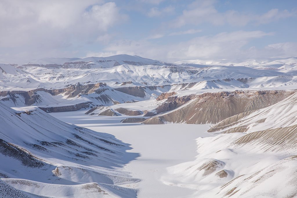 Band e Amir in winter, Afghanistan, band e zulfiqar, band e zulfiqar winter, bamyan winter