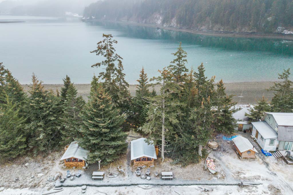 Fisherman Cabin & Cannery Cabin, Between Beaches, MacDonald Spit, Kachemak Bay, Kasitsna Bay, Kenai Peninsula, Alaska