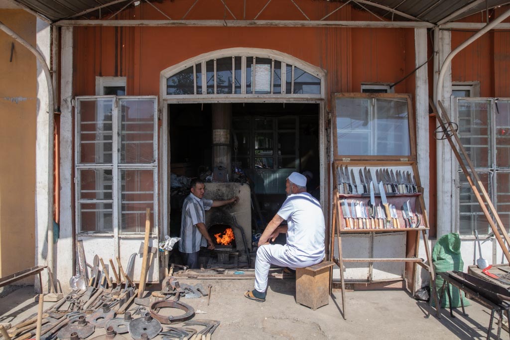 Blacksmith bazaar, Istaravshan, Tajikistan