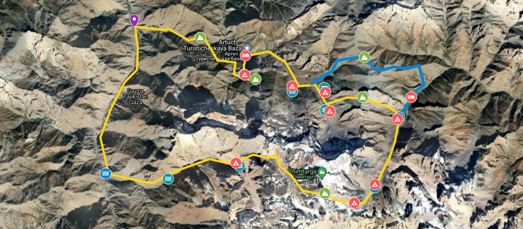 Chimtarga-Lakes Circuit Map