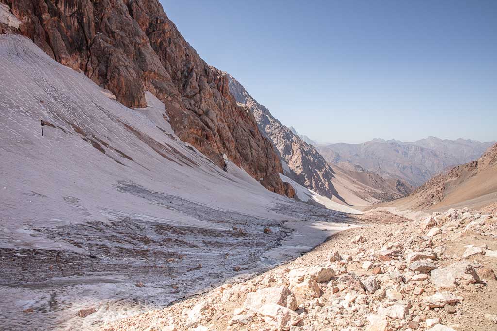 Dukdon Pass, Fann Mountains, Sughd, Tajikistan, Central Asia, Dukdon Glacier