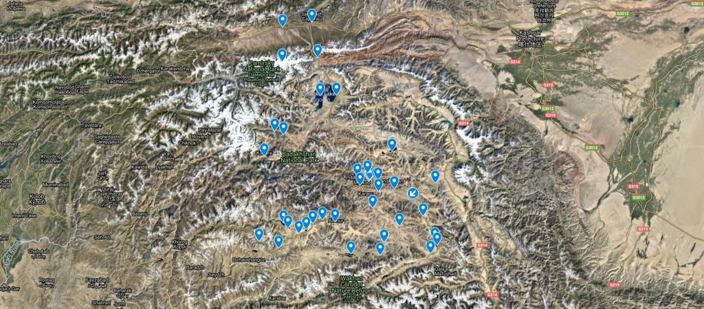 Eastern Pamir Map