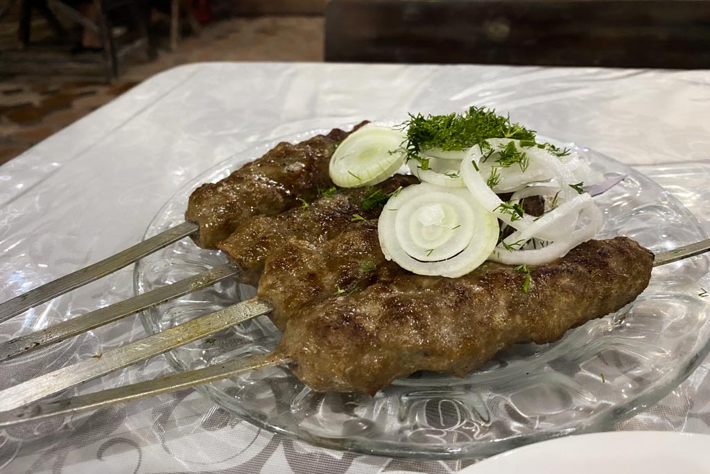 Farsh Shashlik, Azizbek Restaurant, Termez, Uzbekistan