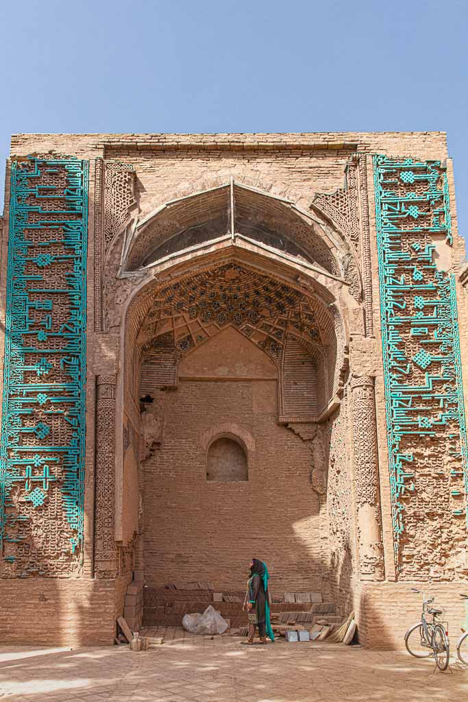 Adventures of Nicole. Adventures of Lil Nicki, Friday Mosque Herat, Ghorid architecture, Great Mosque of Herat, Herat, Afghanistan, Ghorid portal