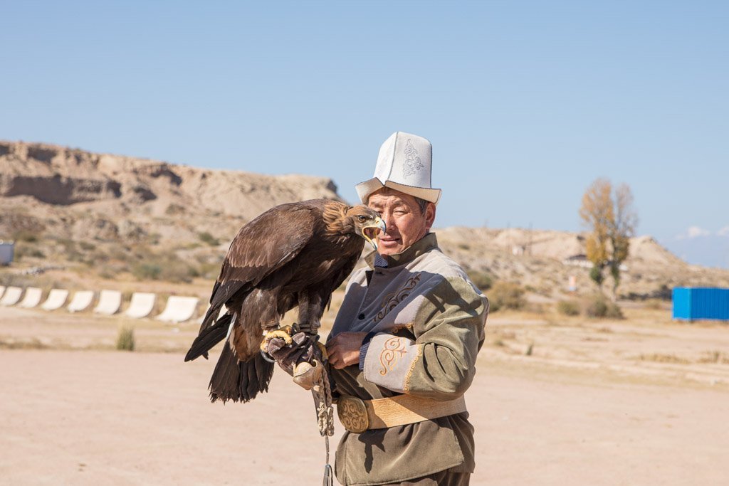 Eagle hunting Kyrgyzstan, Eagle hunting, Issykul, golden eagle, Kyrgyz eagle hunter