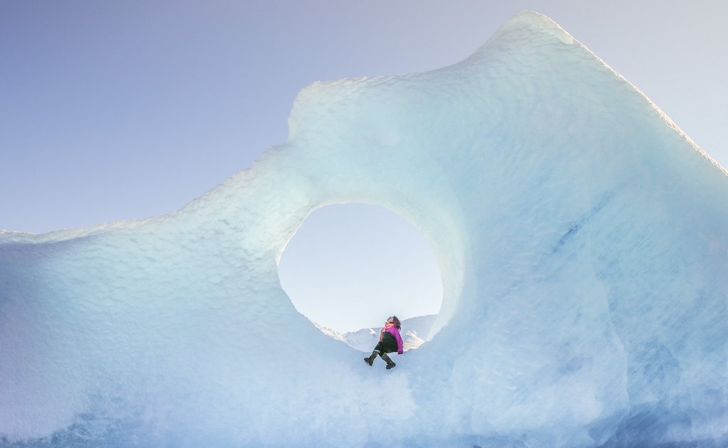 Knik, Knik Glacier, Alaska, Matsu Valley, Matanuska Susitna, Ice hole