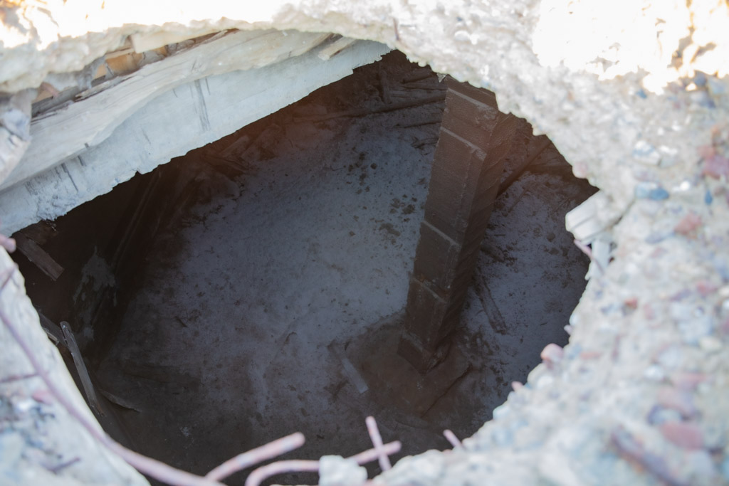 Inside a bunker, Kantubek, Vozrozhdeniya Island, Uzbekistan