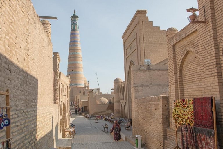 Khiva, Itchan Qala, Uzbekistan, Islam Khoja Minaret