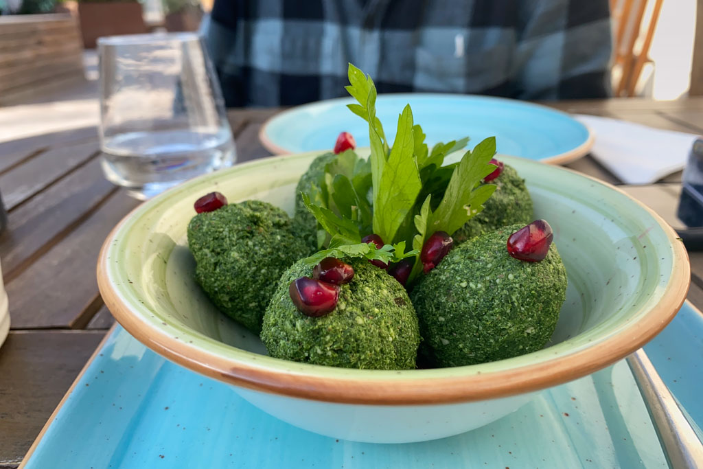 Ispanakhis Pkhali, Hinkali Factory, Georgian food, Tbilisi, Georgia