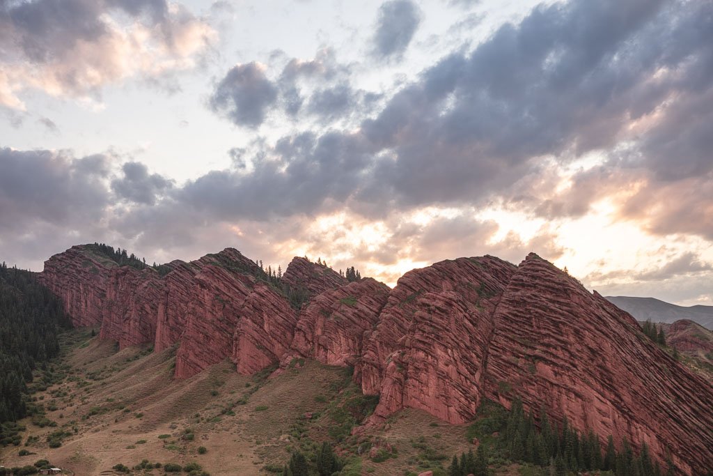 Jeti Oguz, Jeti Oguz sunset, Kyrgyzstan