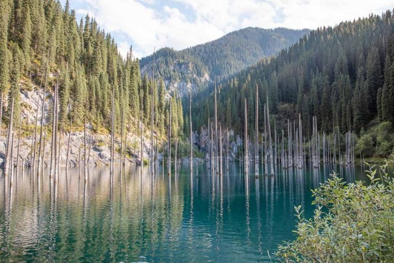 Kaindy Lake, Kaindy, Kazakhstan, Central Asia, Sunken Forest, Kaindy lake, Tien Shan