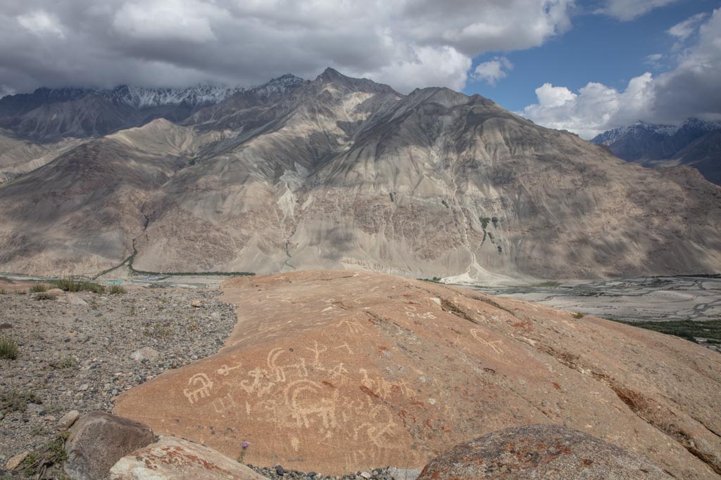 Langar petroglyphs, Langar, Tajik Wakhan, Tajikistan