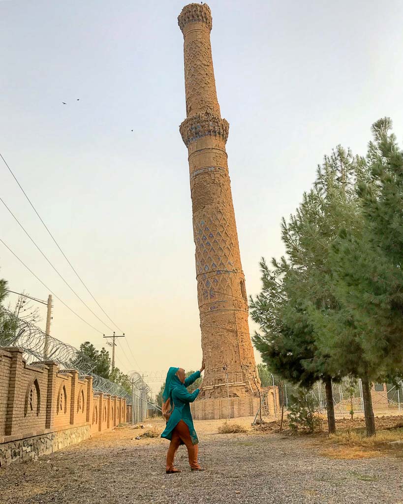 Minaret, Herat, Afghanistan, Gowar Shad Mausoleum, Musallah Complex