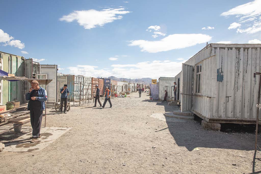 Murghab, Murghab Bazaar, Shipping container Bazaar, Tajikistan, Eastern Pamir