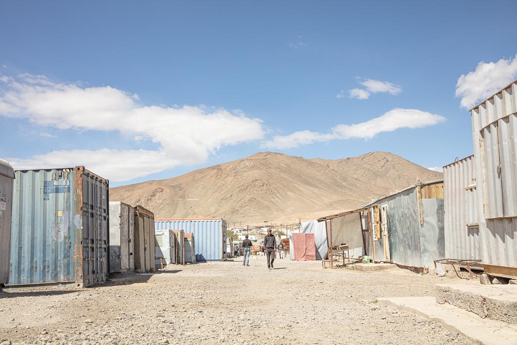 Murghab, Murghab Bazaar, Shipping container Bazaar, Tajikistan, Eastern Pamir