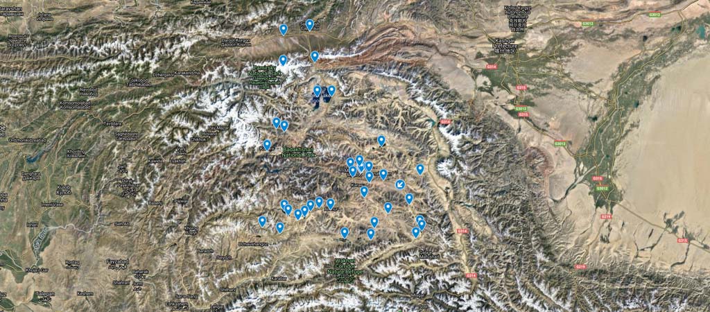 Murghab & Eastern Pamir Map