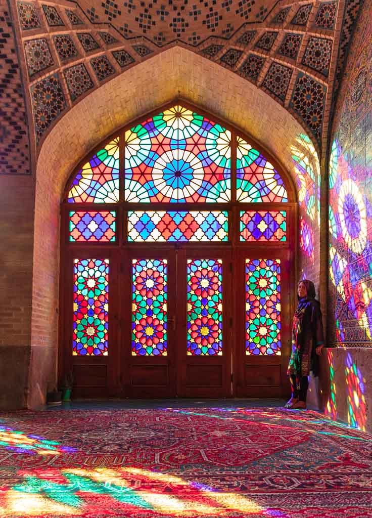 Shiraz, Nasir al Molk, Nasir al Molk Mosque, Pink Mosque pink mosque Shiraz, Fars, Iran, Solo female travel Iran