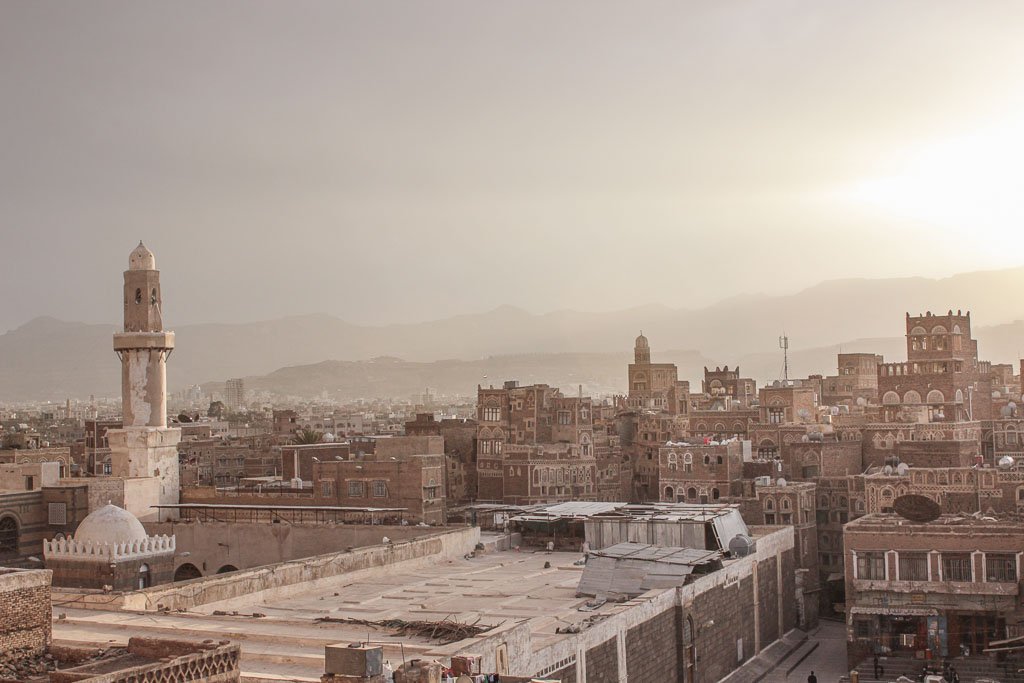 Old Sana'a, Sana'a, Yemen, Sana'a sunset