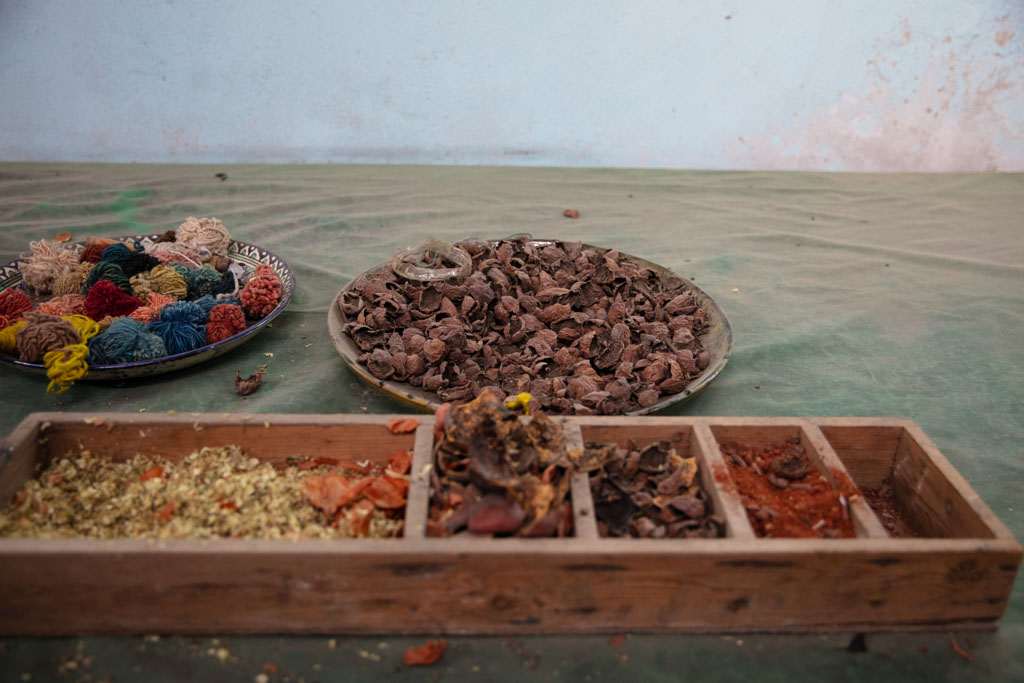 Silk dye, Yodgorlik Silk Factory, Margilan, Uzbek Fergana Valley, Uzbekistan