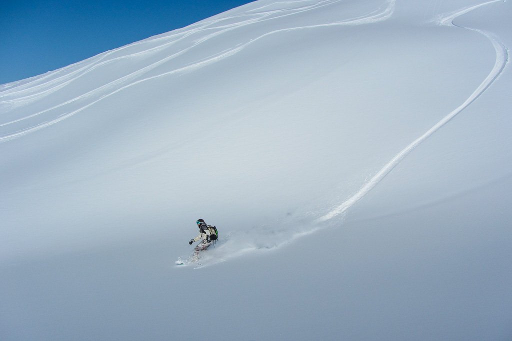 Snowboarding, Tin Can, Turnagain, Alaska