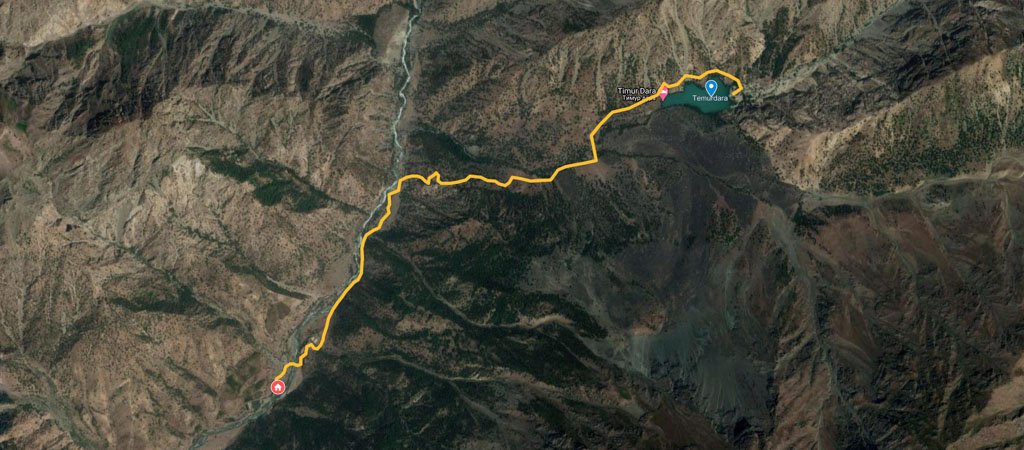 Timur Dara Hike Map