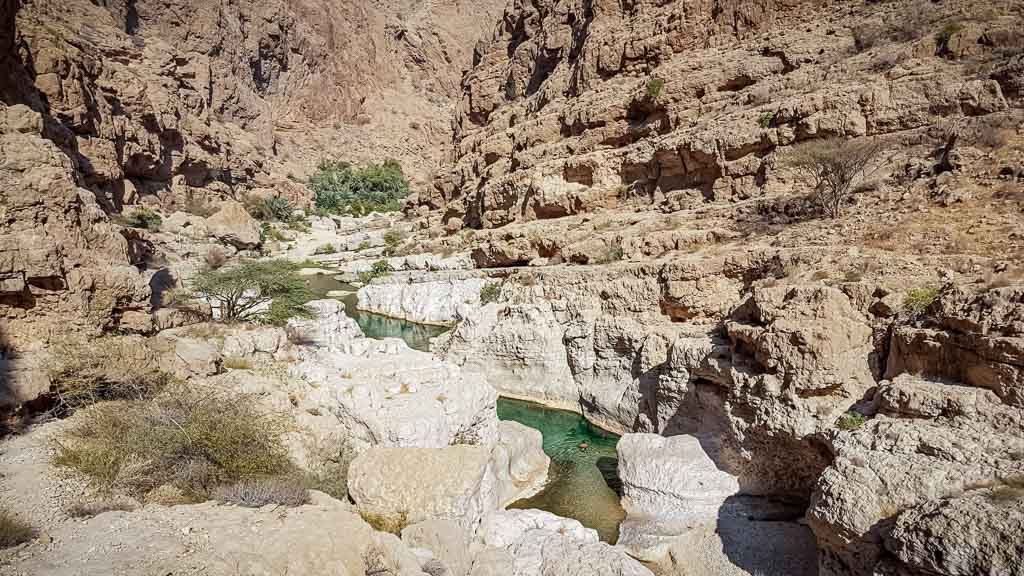 Dan Flying Solo, Wadi Shab Pool