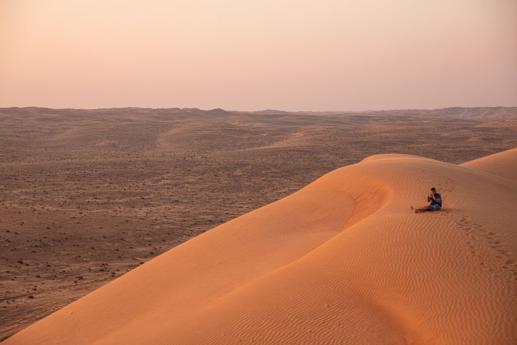 Sunset, Sunset in Wahiba Sands, Wahiba, Wahiba Sands, Sharqiya, Sharqiya Sands, Omani Desert, Sand Dunes, Sand Dune, Oman, Middle East, Arabia, Arabian Peninsula