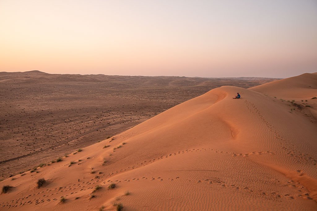 Sunset, Sunset in Wahiba Sands, Wahiba, Wahiba Sands, Sharqiya, Sharqiya Sands, Omani Desert, Sand Dunes, Sand Dune, Oman, Middle East, Arabia, Arabian Peninsula