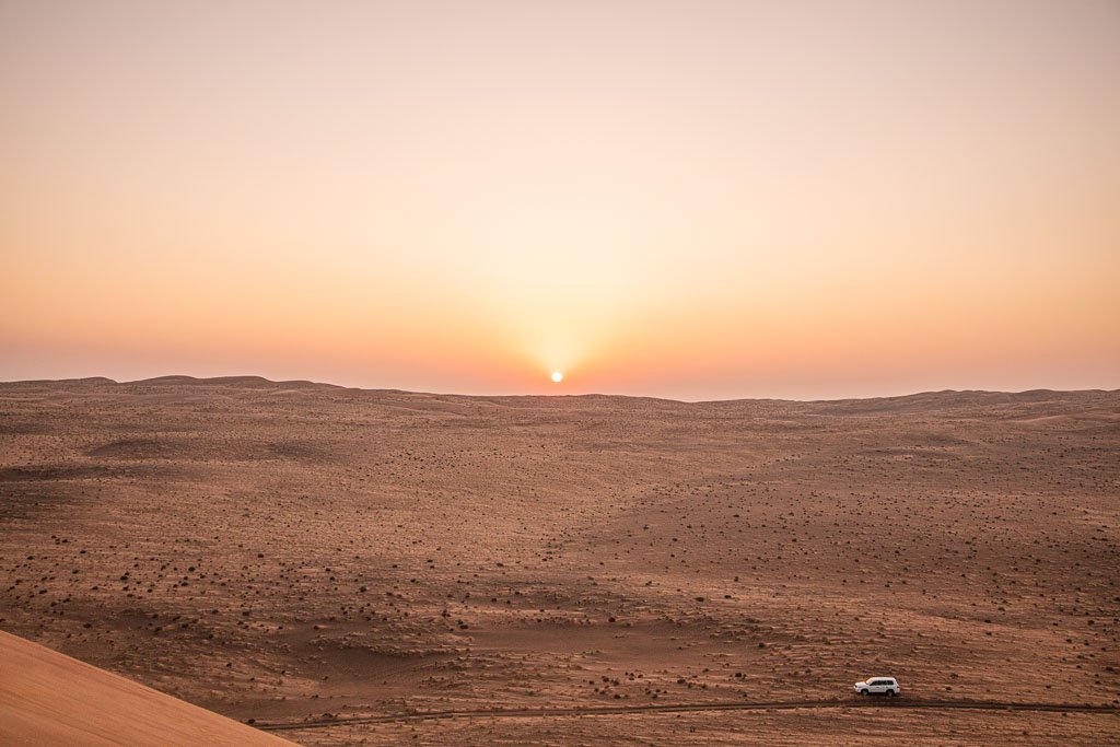 Sunset, Sunset in Wahiba Sands, Wahiba, Wahiba Sands, Sharqiya, Sharqiya Sands, Omani Desert, Sand Dunes, Sand Dune, Oman, Middle East, Arabia, Arabian Peninsula