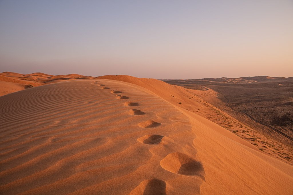 Sunset, Sunset in Wahiba Sands, Wahiba, Wahiba Sands, Sharqiya, Sharqiya Sands, Omani Desert, Sand Dunes, Sand Dune, Oman, Middle East, Arabia, Arabian Peninsula