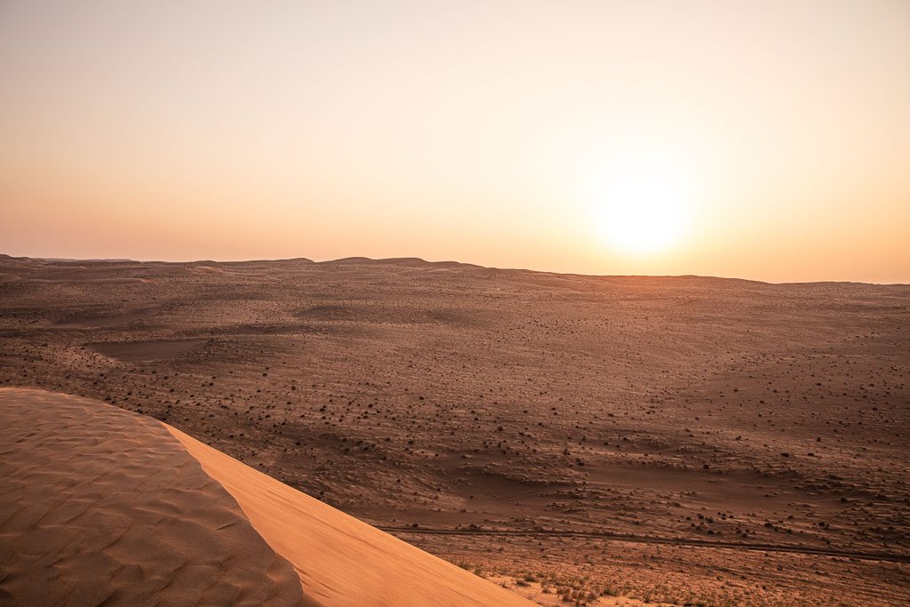 Sunset, Sunset in Wahiba Sands, Wahiba, Wahiba Sands, Sharqiya, Sharqiya Sands, Omani Desert, Sand Dunes, Sand Dune, Oman, Middle East, Arabia, Arabian Peninsula