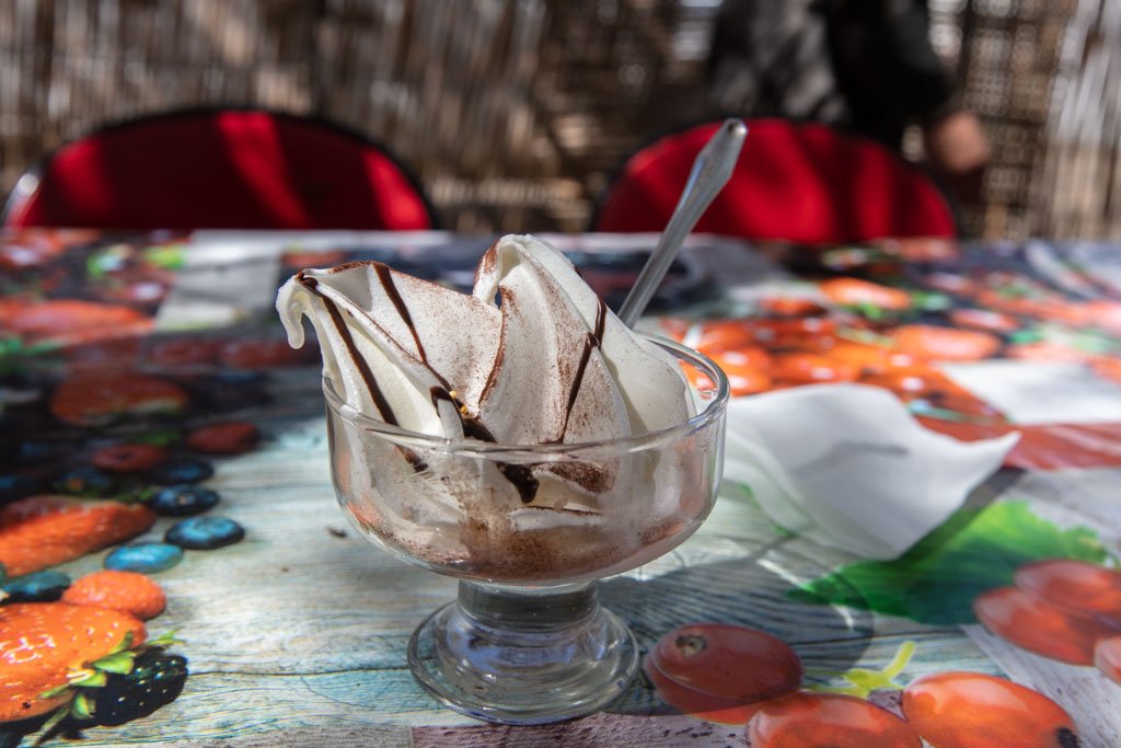 Yak milk ice cream, Murghab, Tajikistan, yak milk, yak ice cream