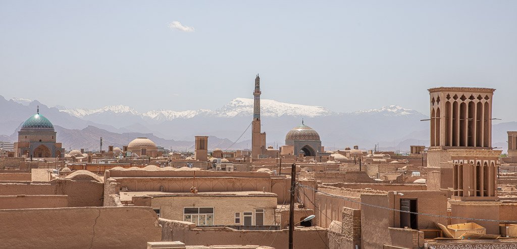 Yazd skyline, Yazd old city skyline, Yazd, Old City, Yazd Old City, Iran, Middle East, Persia